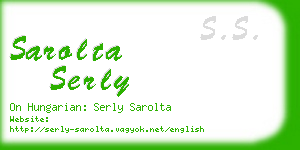 sarolta serly business card